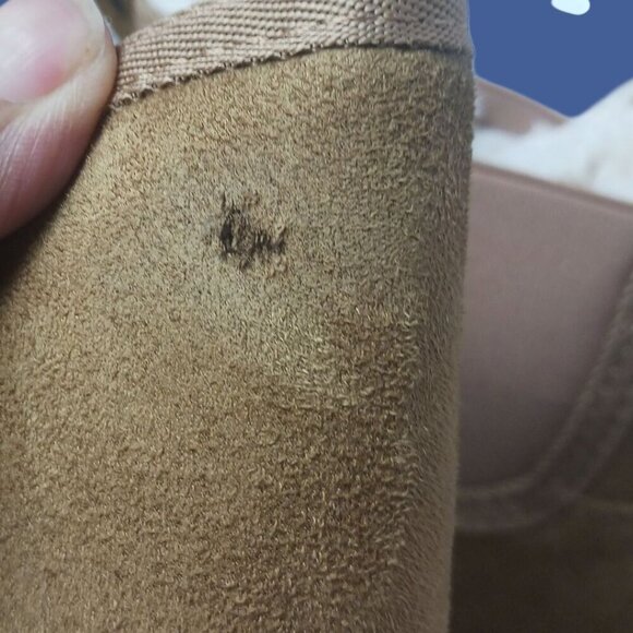 Ankis Womens Platform Ankle Boots With suede  Slip-On Style Chestnut Sz 11 - Picture 9 of 14